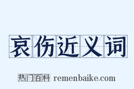 哀伤近义词是什么意思的图片